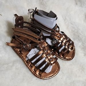 COPPER Strappy Sandals NWTS  Size 4 ADORABLE Stepping Stones